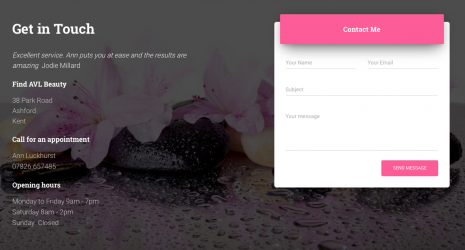 AVL Beauty Contact Form